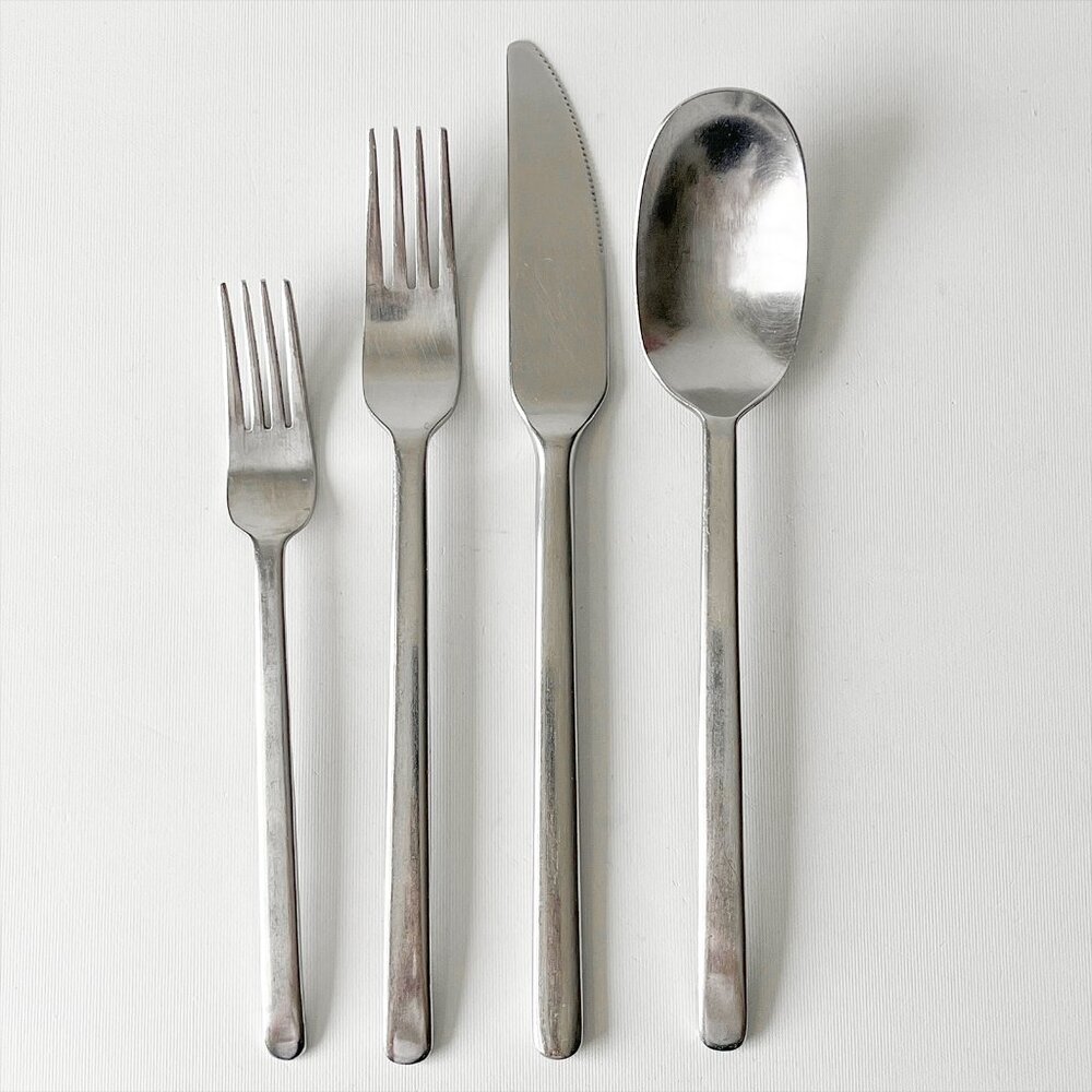 Vintage IKEA DATA Stainless Steel Flatware 4-Piece Set